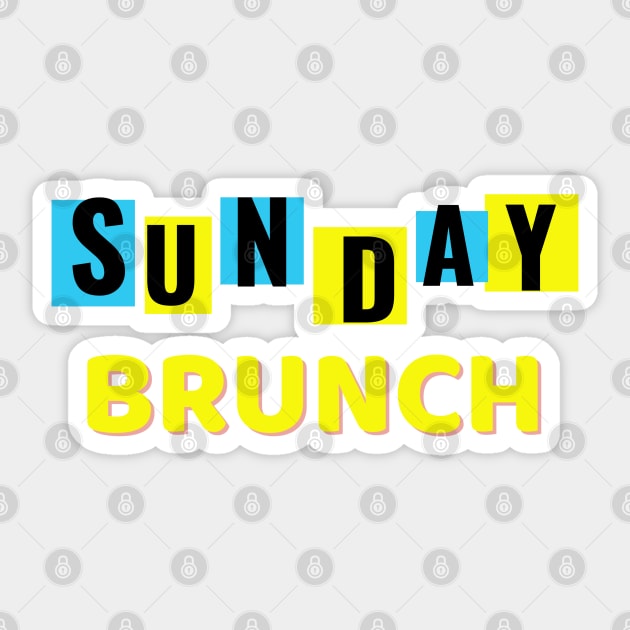 Sunday Brunch Drinking / Sunday Brunch Drinking Funny Sticker by Famgift